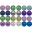 Christmas Celestial Baubles Blue Purple Green 24 pack