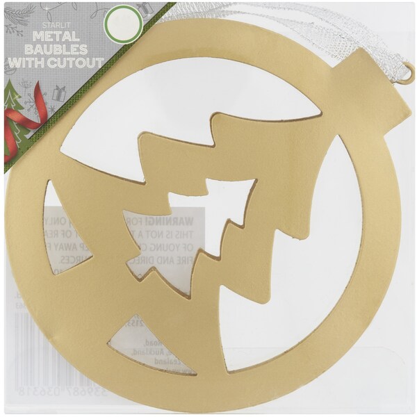 Christmas Metal Bauble Tree Cutout Each