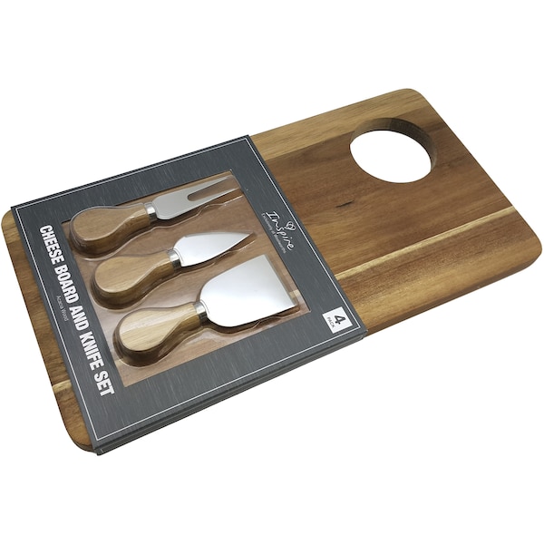 Inspire Timber Cheese Board & Knife Set Each
