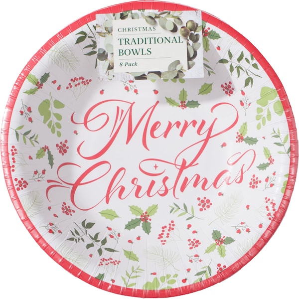 Christmas Traditional Bowl 8 pack