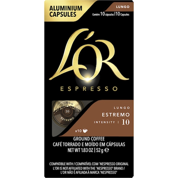 L'Or Espresso Lungo Estremo Intensity 10 Coffee Pods 10 pack