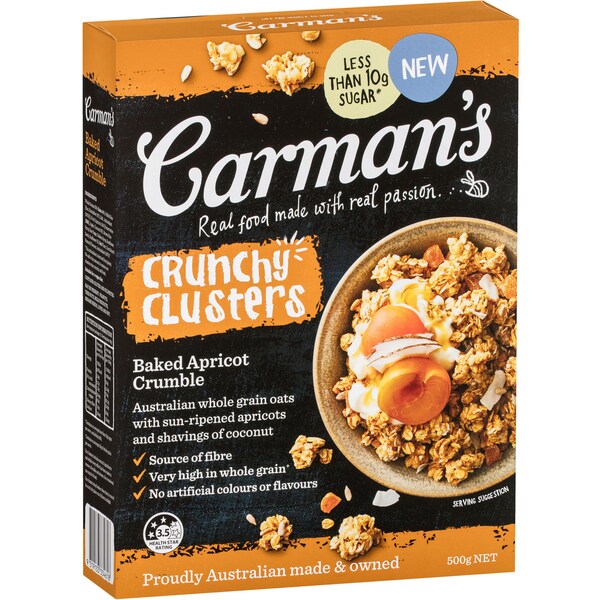 Carman's Clusters Baked Apricot 500g
