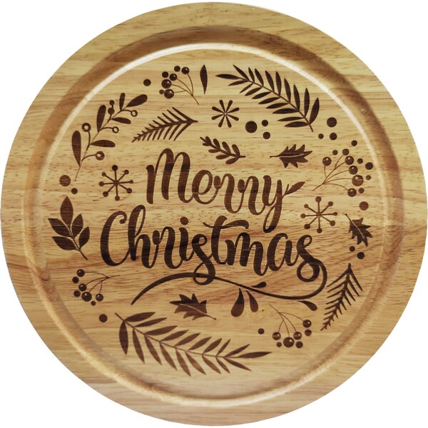 Christmas Wooden Cheese Board & Knife Set each