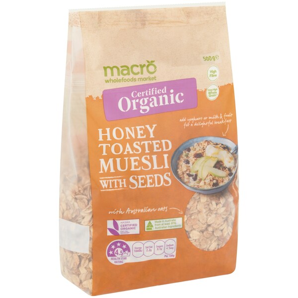Macro Honey Toasted Muesli With Seeds 500g