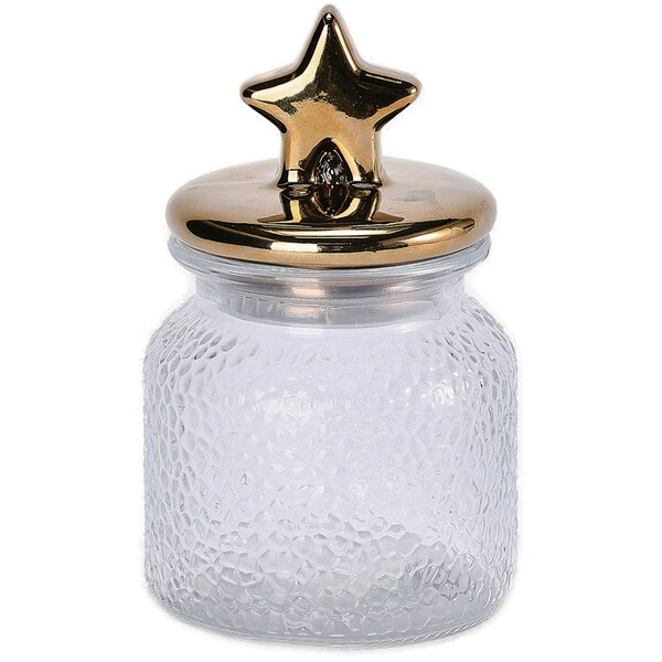 Christmas Glass Star Jar Small 590mL each