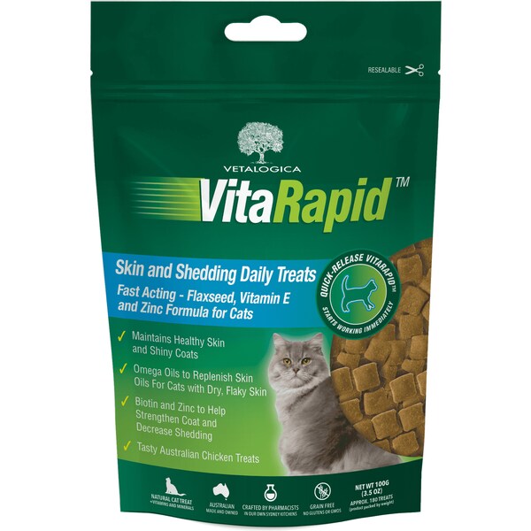VitaRapid Skin And Coat Daily Treats For Cats 100g