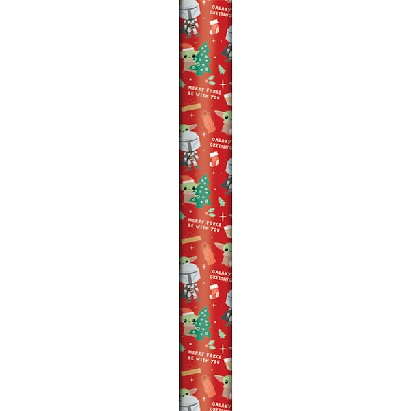 Christmas Wrapping Paper Roll 4m Star Wars Grogu each