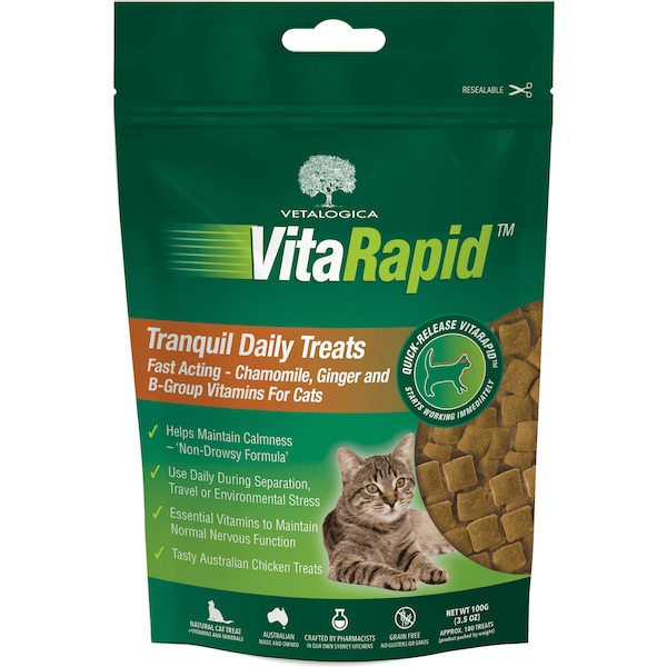 VitaRapid Tranquil Daily Treats For Cats 100g
