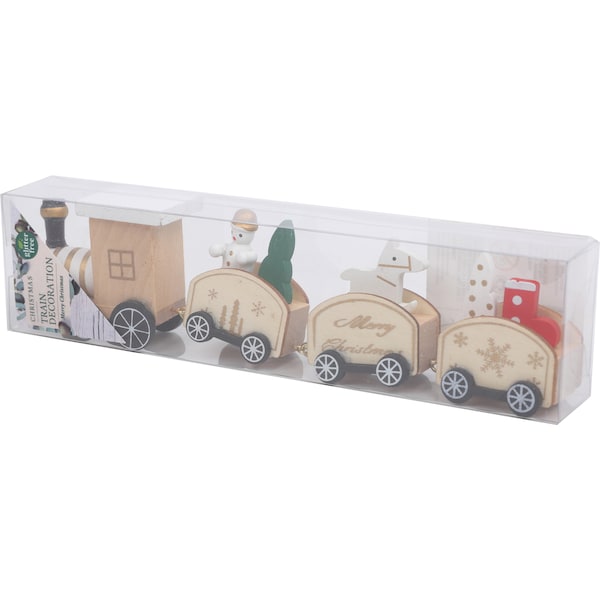 Christmas Wooden Train Block Decoration each