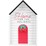 Christmas Wooden House Sign White each
