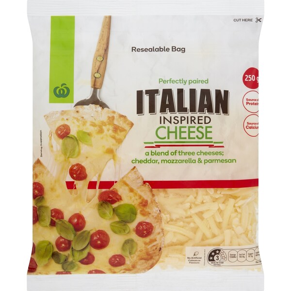 Woolworths Italian Cheese Blend 250g