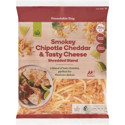 Woolworths Mexican Cheese Blend 250g bunch