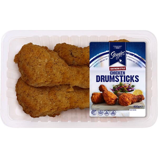 Steggles Southern Style Crumbed Drumsticks 800g