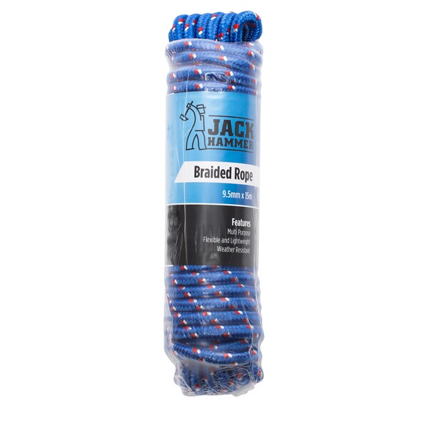 Jack Hammer Rope Braided 9.5mm x 15m Each