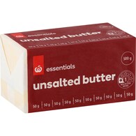 Woolworths Essentials Unsalted Butter
