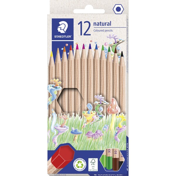 Staedtler Natural Coloured Pencils 12 pack