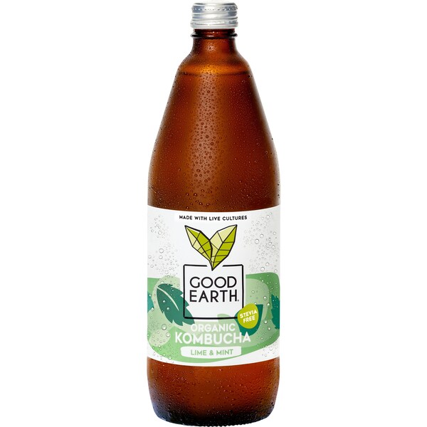 Good Earth Kombucha Lime & Mint 750ml