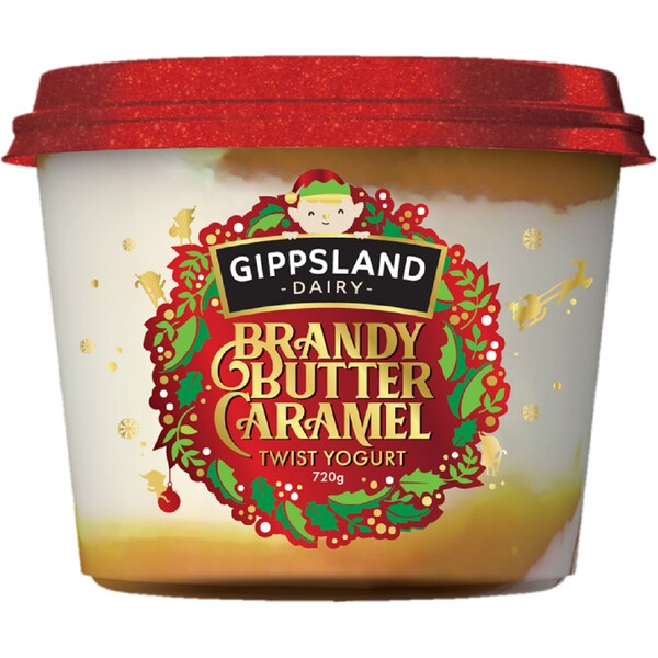Gippsland Brandy Butter Caramel Twist Yoghurt 720g