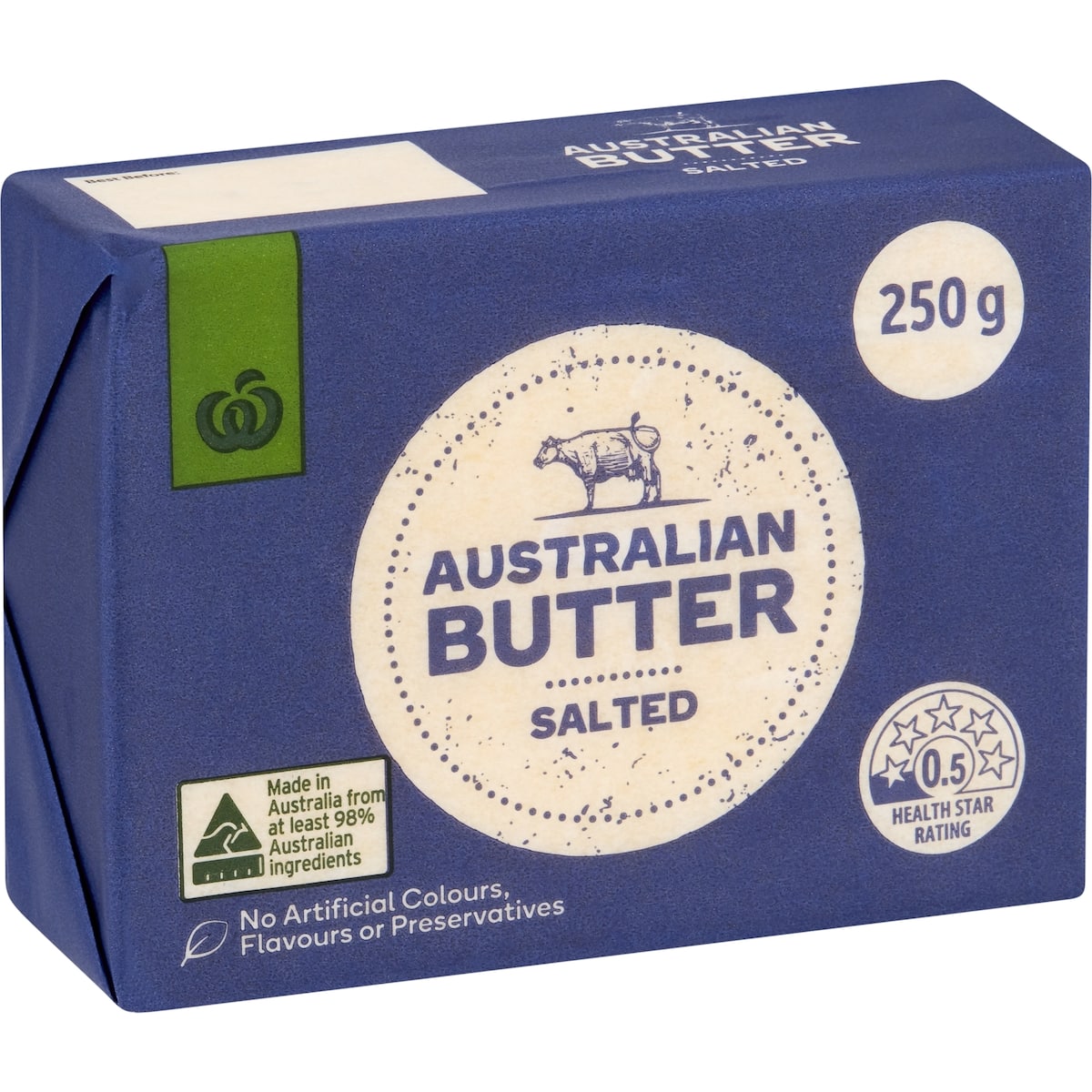 Woolworths Australian Butter Salted 250g bunch