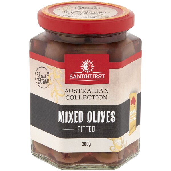 Sandhurst Mixed Pitted Olives 300g