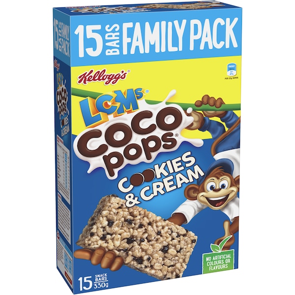 Kellogg's Lcms Coco Pops Cookies & Cream Snack Bars 330G