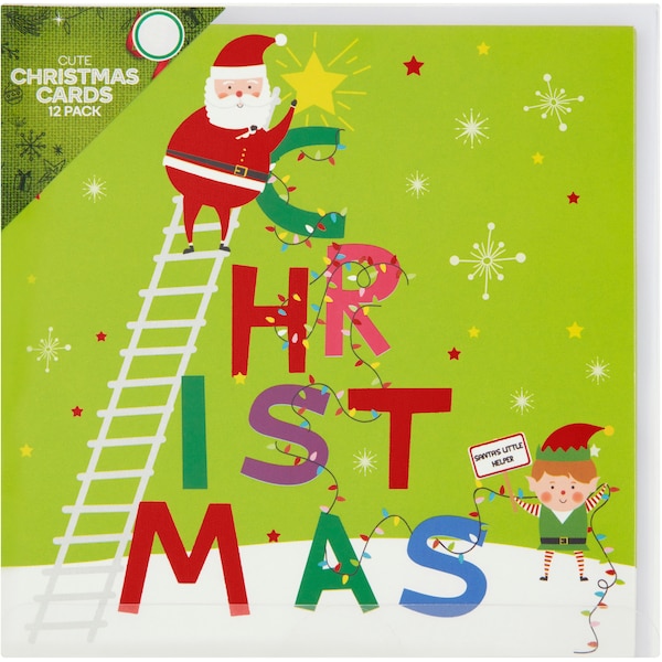Christmas Cards Square  12 Pack