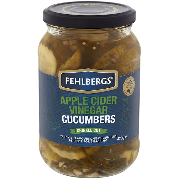 Fehlbergs Apple Cider Vinegar Cucumbers 470g