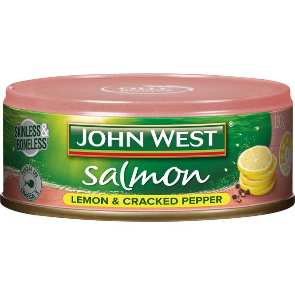 John West Salmon Lemon & Cracked Pepper 130g