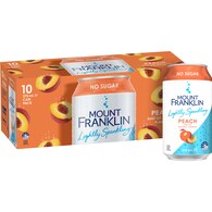 Mount Franklin Lightly Sparkling Peach Cans