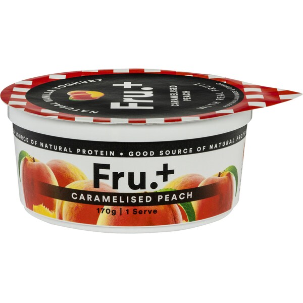 Fru.+ Caramalised Peach Yoghurt 180g