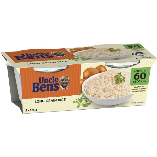 Uncle Ben's Rice Long Grain Cup 125g x 2 pack | Woolworths