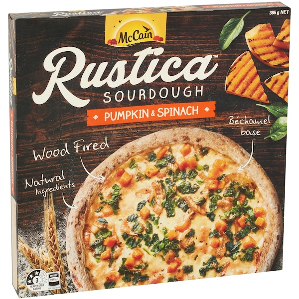 McCain Rustica Pizza Pumpkin & Spinach 386g