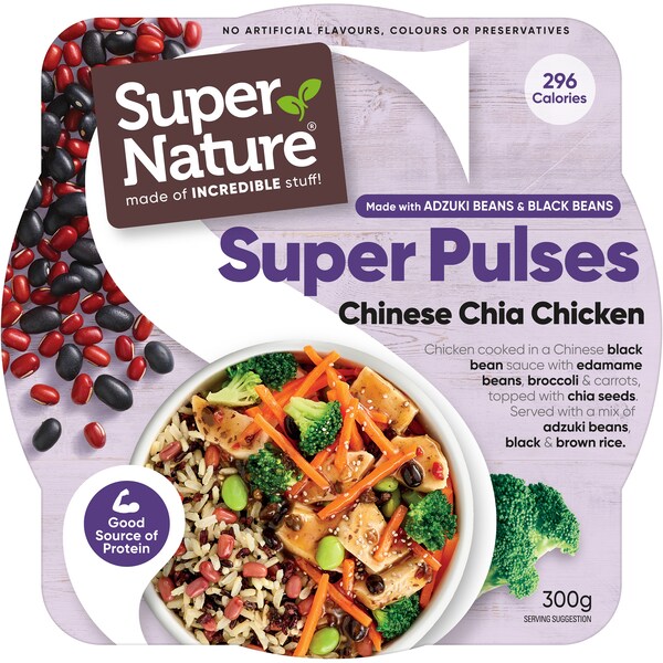 Super Nature Super Pulses Chinese Chia Chicken Frozen Meal 300g