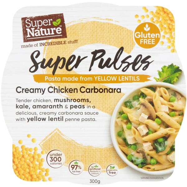 Super Nature Super Pulses Creamy Chicken Carbonara Frozen Meal 300g