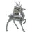 Christmas Large Metallic Reindeer Silver each