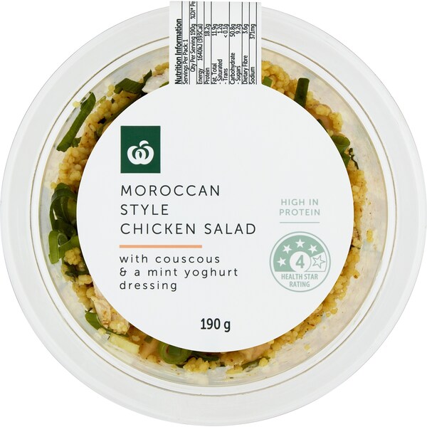 Woolworths Moroccan Style Chicken Salad 190g