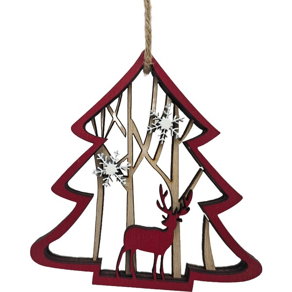 Christmas Traditional Wooden Decoration Tree each