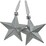 Christmas Woodland Star Silver 2 pack