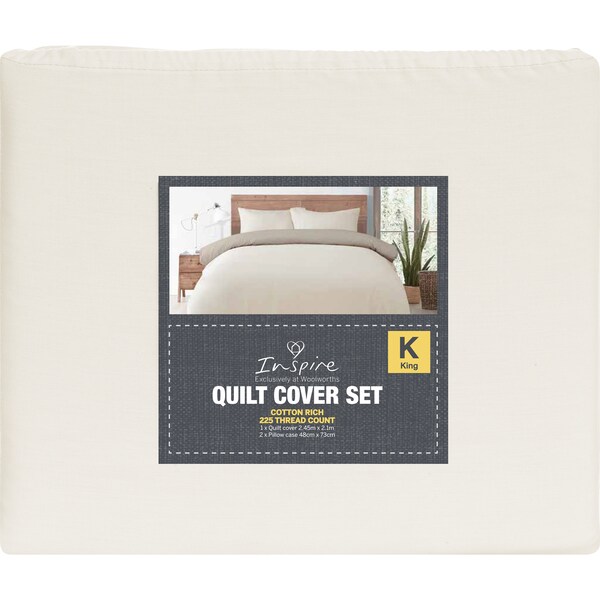 Inspire Printed Quilt Cover Set King Bed Assorted each