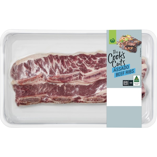 Woolworths The Cooks Cuts Beef Spare Ribs Assado 330g - 730g