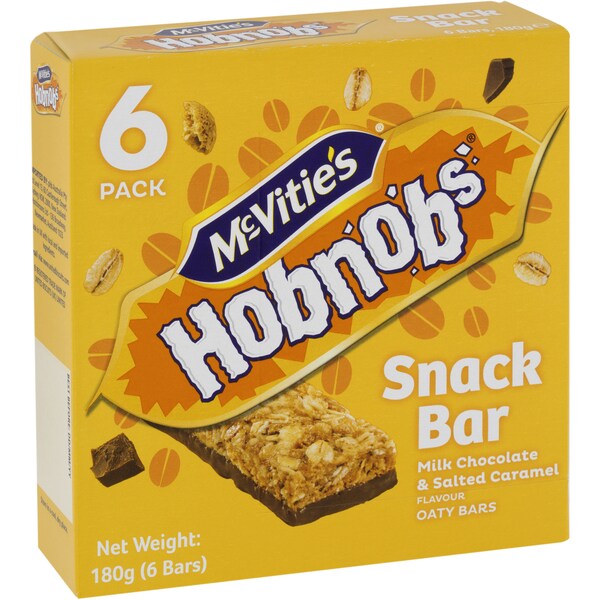 McVitie's Hob Nob Bars Salted Caramel & Chocolate 180g