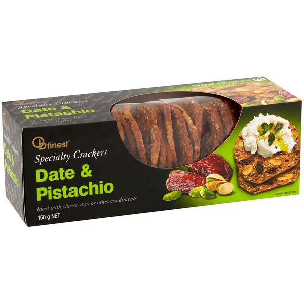 OB Finest Specialty Crackers Date & Pistachio 150g