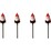 Christmas 36cm 4 Santa Stake Lights Solar each
