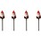 Christmas 36cm 4 Santa Stake Lights Solar each