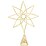 Mirabella Christmas 30cm Light Up Star Tree Topper Gold each