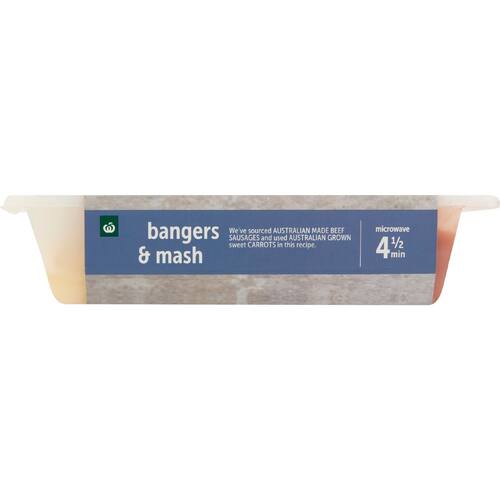 Woolworths Bangers and Mash 350g bunch
