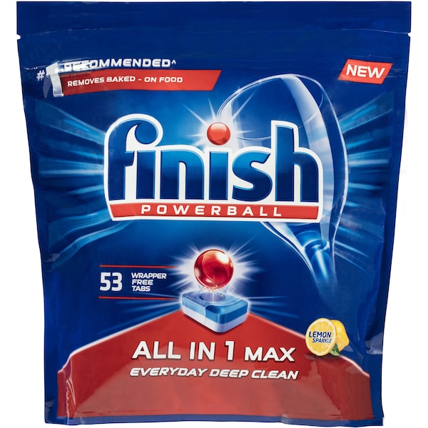 Finish Powerball All In 1 Max Dishwasher Tablets Lemon 53 Pack