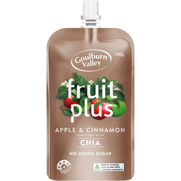 Goulburn Valley Fruit Plus Apple & Cinnamon With Chia 140g
