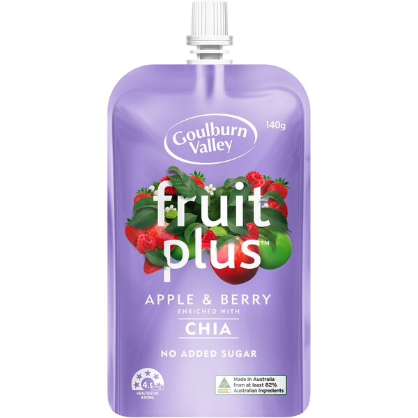 Goulburn Valley Fruit Plus Apple & Berry With Chia 140g
