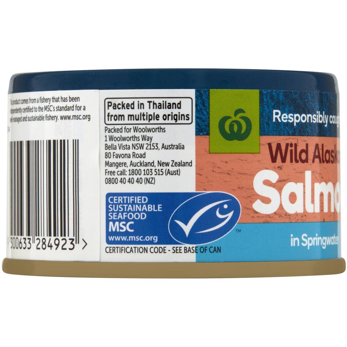 Woolworths Salmon In Springwater 95g bunch